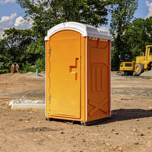 can i customize the exterior of the porta potties with my event logo or branding in Hampton NE